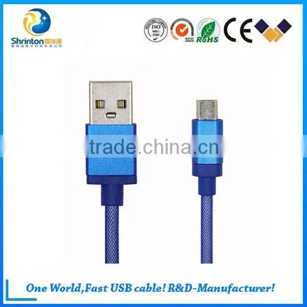 Remax Skynet Colorful Nylon + Aluminum 2.1A 1.0m Micro USB Data Cable for Samsung photo-3