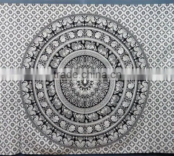 Jaipur Cotton Printed Bed Sheets Mandala Tapestry photo-3