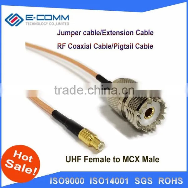 Hot Sale!!UHF Female Jack Connector Switch MCX Male Plug Convertor RG316 15CM 6" Adapter photo-2
