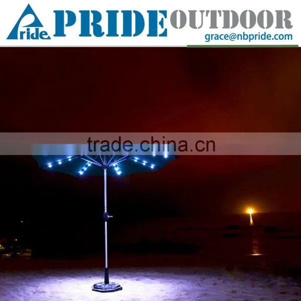 Beach Umbrella Hand Open Personalized Light Led Circular Roman Outdoor Umbrella