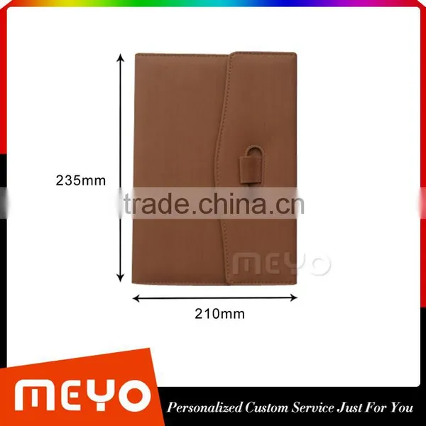 Offical Brown Leather Notebook With Locker With Silver Ballpoint Pen Gift Set photo-2