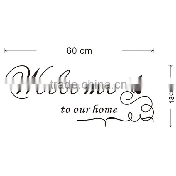 Welcome to Our Home Quote Removable Vinyl Decal Decals Wall Sticker Stickers Home Decor DIY Butterfly photo-5