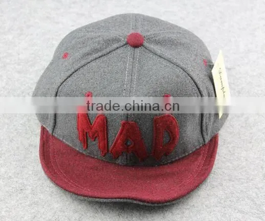 BSH030D Autumn Winter Felt Fake Wool Custom Baseball Cap New Design Sport Snapback Hat photo-3