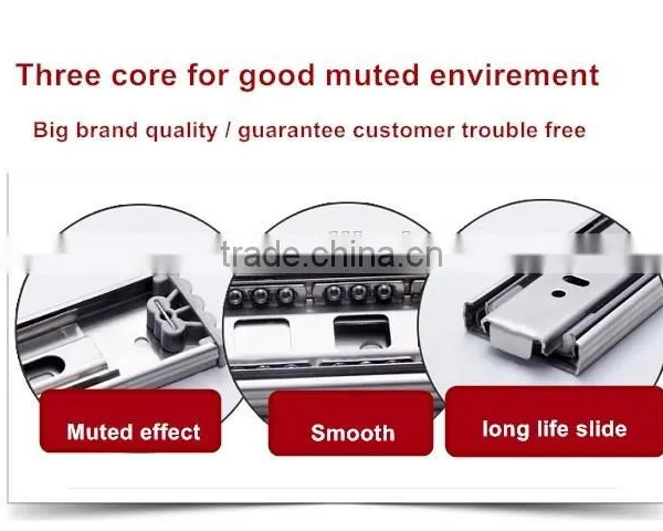 Guang Dong Factory Good Quality 3-4 Balls Full Extension Ball Bearing Drawer Slides photo-5