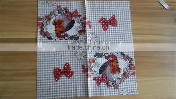 2016 Hight Quality 33*33cm 18gsm 1/4 Fold Decorative Paper Napkins photo-3