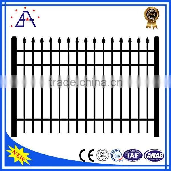 High Style Modestly Priced Silver Anodized Aluminum Rails Fence photo-3