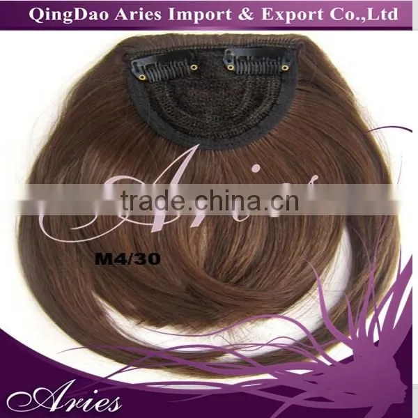 100% High Temperature Fiber Synthetic Hair Incline Bangs Clips in Hair Extensions photo-4