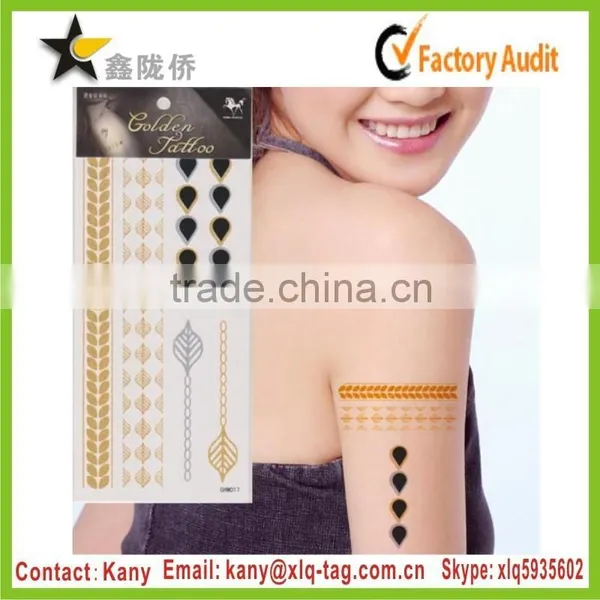 2015 Best Price Fashion Custom Necklace Tattoo Sticker