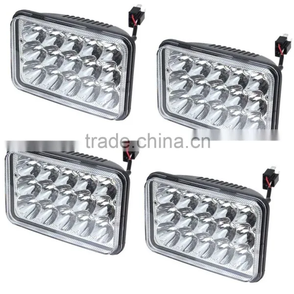 Rectangular 4x6 Inch LED Sealed Beam Headlight Bulb Replace HID Projector Lens Fit For Trucks Peterbilt Kenworth FREIGHTLINER Quality Choice