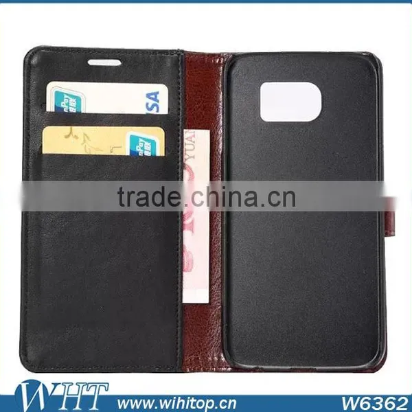 China Supplier Retro Wallet Case for S6,Flip Leather Case for Galaxy S6 With Card Holder photo-6