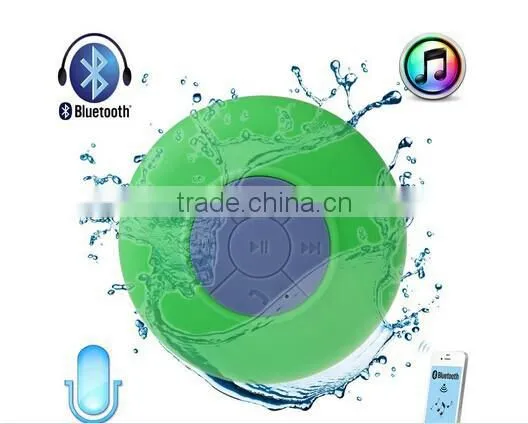 Shower Car Handsfree Receive Call & Music Suction Phone Mic Portable Waterproof Wireless Bluetooth Speaker