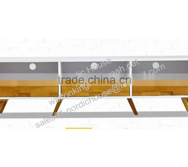 Best Sell!! Scandinavian Style, White Paint Carcass, Oak Drawer Front, Swedish Design TV Stand Quality Choice