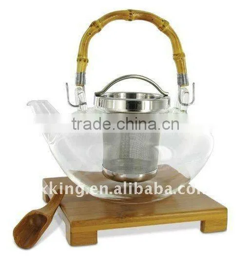 Clear Borosilicate Glass Tea Pot by Hand Make