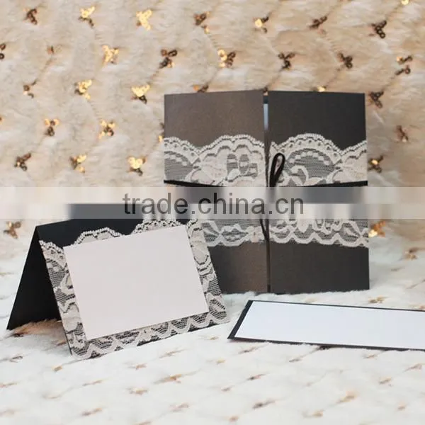 2016 Newmengxing Gate Fold Wedding Invitation Card. Lace Invitationwith Digital Printing photo-2