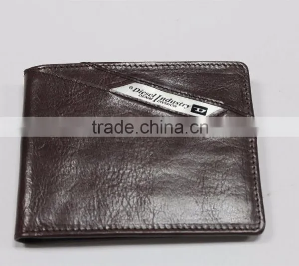 2016 Wholesale New Fashion Promition Genuine Leather Men's Wallet With Customized Logo photo-2