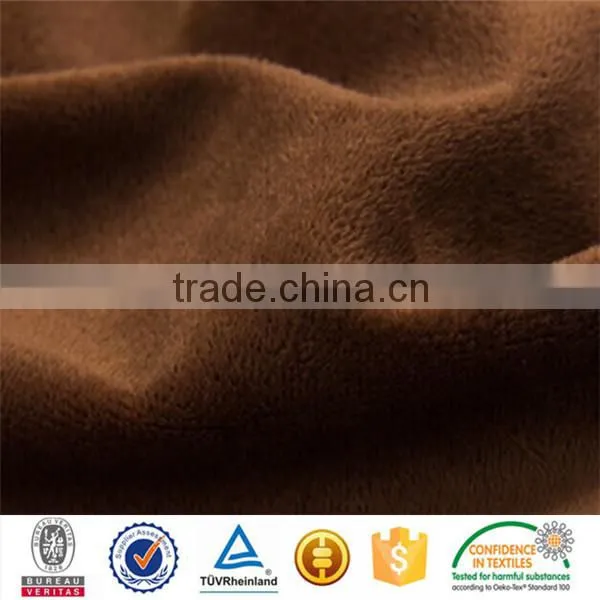 100%polyester FDY 75D/144F Micro Minkee Fabric photo-2