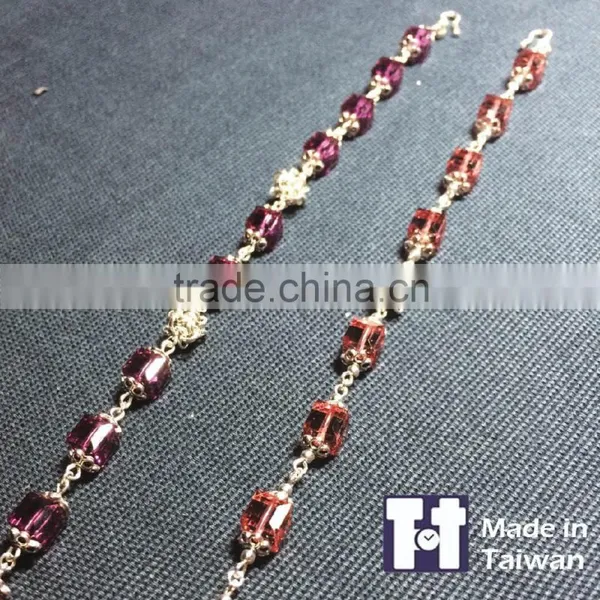 Customized Fashion Pink 925 Sterling Silver Bracelet Designed For Couple photo-5
