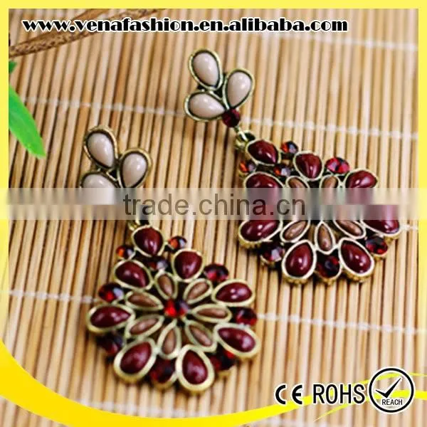 Custume Jewelry Inventory Plain Small Dubai Gold Jewelry Earring photo-3