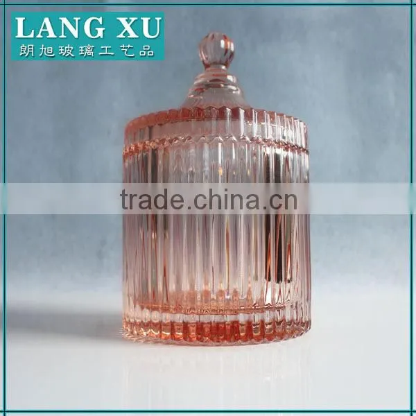 Crystal Cute Decorative Glassware Candle Glass Jar With Lid photo-4