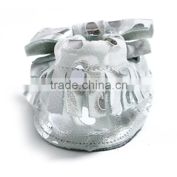 Fashion Baby Glitter Girl Dace Shoes Silver Toddler Baby Shoes Baby Girl Tasselshoes photo-5