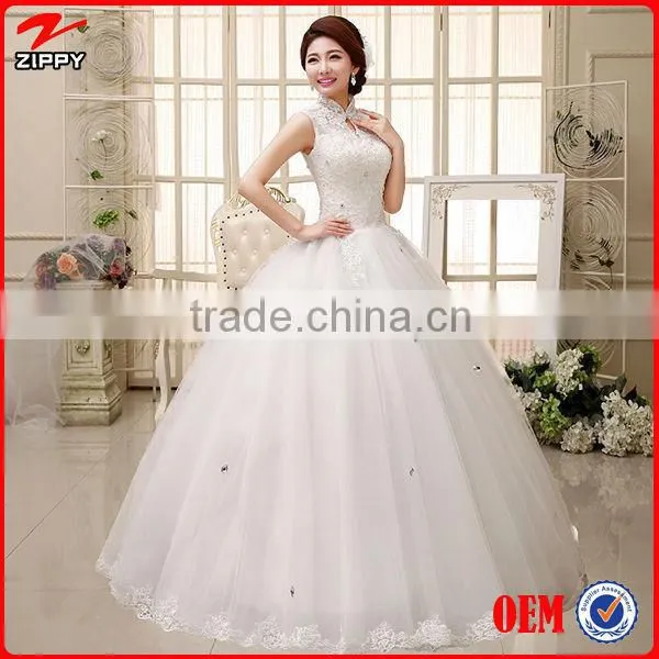 Wedding Dress Floor-Length Sleeveless Natural Lace Up Multi Sizes More Color Simple Wedding Dresses Quality Choice photo-3