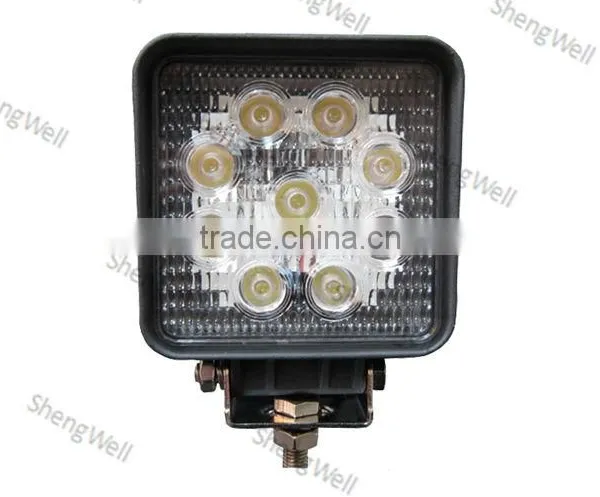4" 27W 9--32V Square LED Work Light Epistar Led Work Lamp 12month Warranty IP67 27w Led Work Light