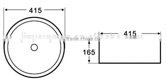 Y827 Washing Basins; Round Sanitary Ware Bathroom Basin White Color Art Basins photo-2