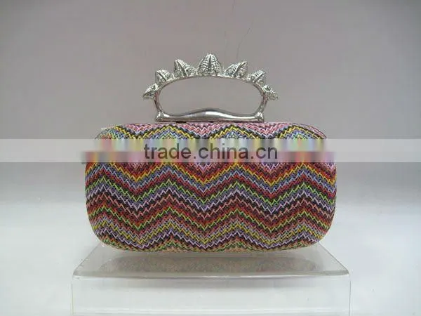 Hard Case Clutch Bag,woven Clutch Bag,metal Frame