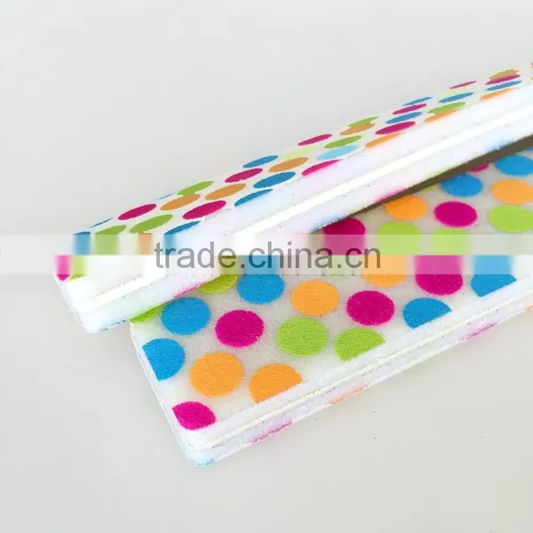 Korean Quality Custom Personalized Colorful Double Side Nail File Colorful Sponge Nail Buffer Manicure Tools Factory photo-2