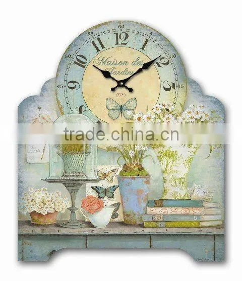 table clock with easel /Decorative wooden table clock with easel/Decorative table top clock