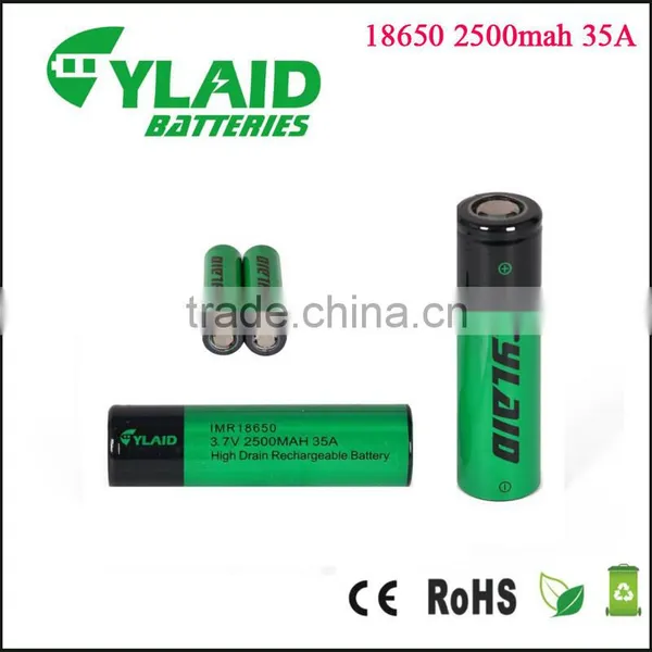 IMR 18500 2500mah 35a Rechargeable LiMn Battery for Power Tools / Mod/ E-bike