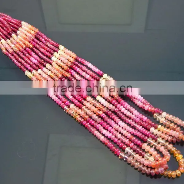 Natural Umba Sapphire Rondelles Beads photo-3