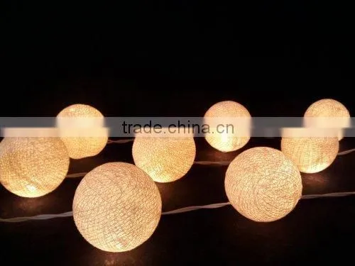 Party Wedding Favor Cotton String Light Balls Led Solar String Light photo-4