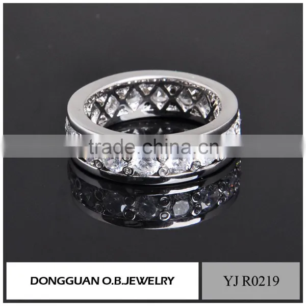 Fashion Women Wedding Ring Stainless Steel Single Cubic Zirconia Classic Engagement Ring photo-4