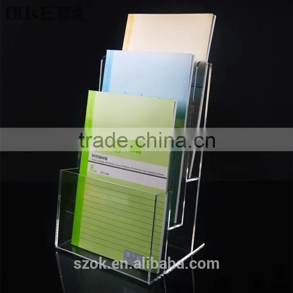 Hot Selling Free Standing Clear Acrylic Brochure Holder Standee photo-2