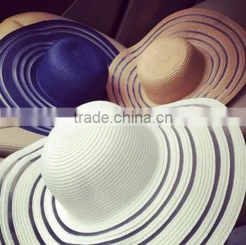 2016 Wholesale Factory Price Europe Hot Beach Hats Handmade Top Quality Younger Girls Raffia Straw Hat.html photo-2