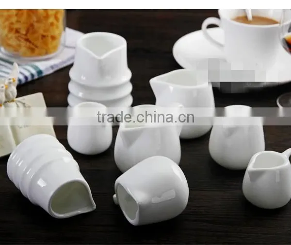 Western Style Creative Customized Porcelain White Ceramics Milk Pot and Kettle photo-5
