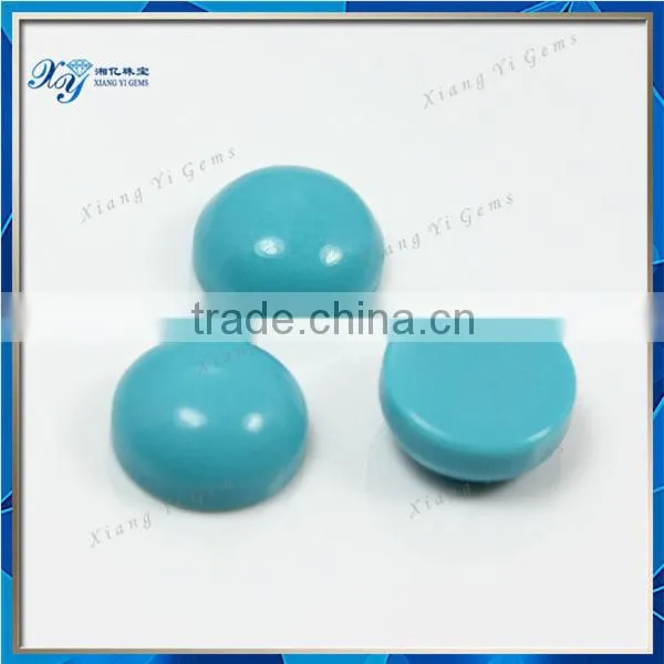 9mm Round Shape Cabochon Chinese Blue Stone Factory Prices Bulk Turquoise Stone Beads