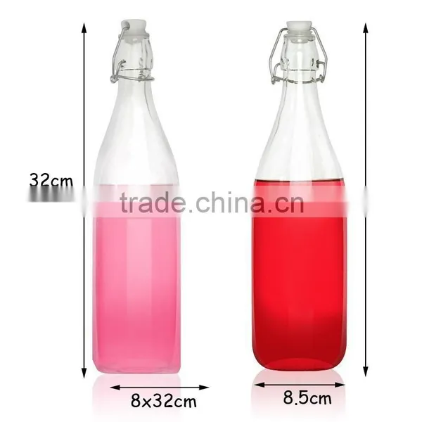 1L Different Design Glass Beverage Bottle With Locking Tops photo-2
