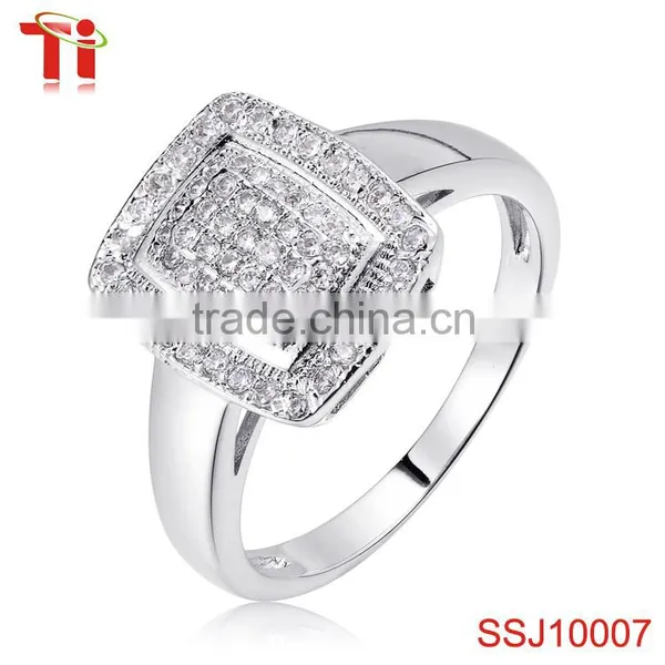 Aohua Sterling Silver Jewelry, 925 Silver Ring Diamond, Factory Direct Sale S925 Ring Jewelry for Wedding photo-3