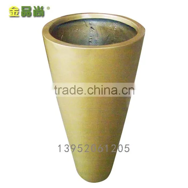 Glazed Brass Conical Beautiful Poly Fiber Urn