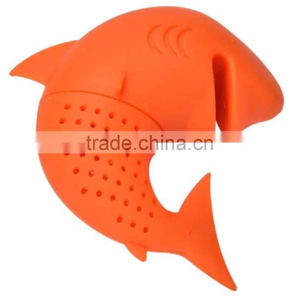 Cute Animal Shark Dolphin Shaped Silicone Tea Infuser Strainer photo-3