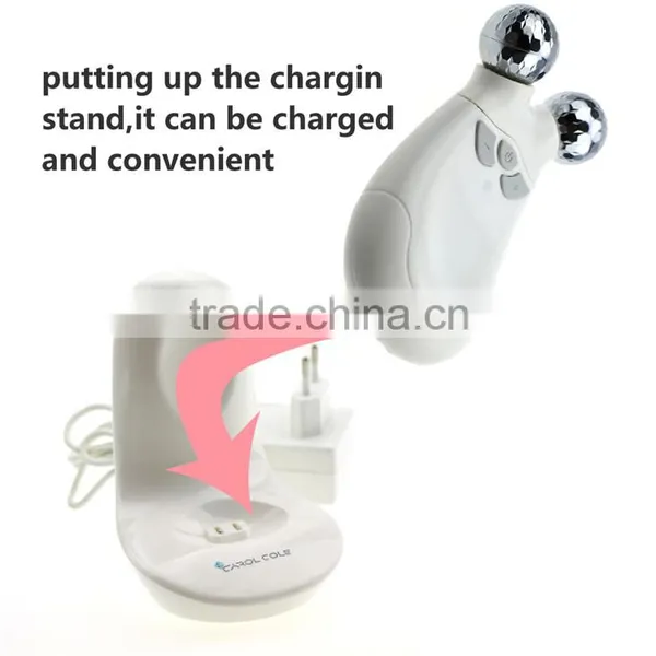 Oemodm Factoryprice New Design Mini USB EMS RF Roller Facial Lift Device With Charging Base photo-2
