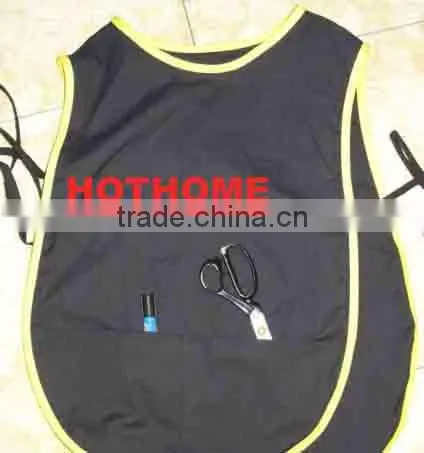 Blue Cobbler Apron With Front Pockets and Adjustable Side Ties photo-4