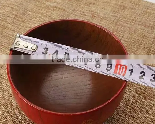 Red Chinese Carved Soup Bowl photo-4