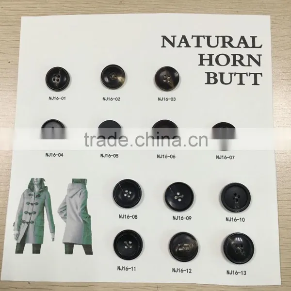 NJ16-13 Real Natural Buffalo Horn Buttons photo-2