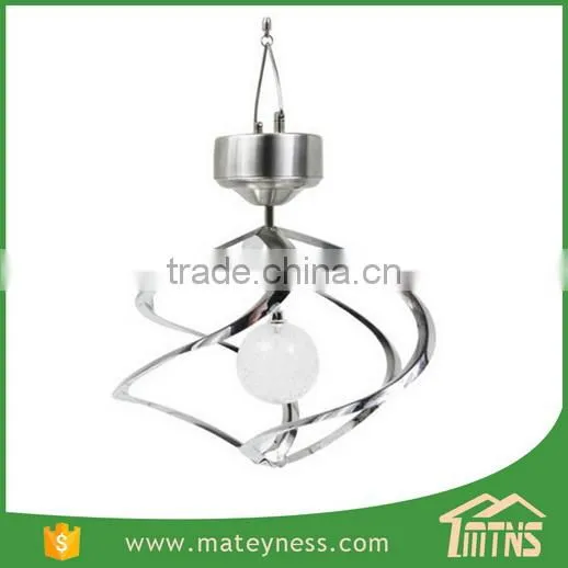 Outdoor Garden Solar Power Light Saturn Spiral Wind Spinner photo-2