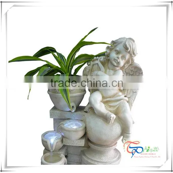 Popular LED Resin Funny Water Fountain With Pot photo-4