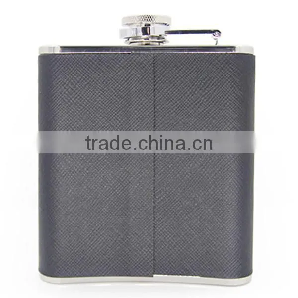 Hip Flask Leather Wrapped Flagon With High Quality Stainless Steel photo-4