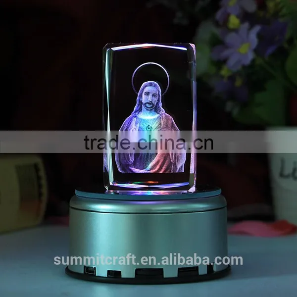 Catholic Gifts Wholesale Laser Engraving Crystal Jesus Craft photo-3